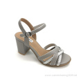 Women Crisscross Strappy Chunky Block Heel Sandal